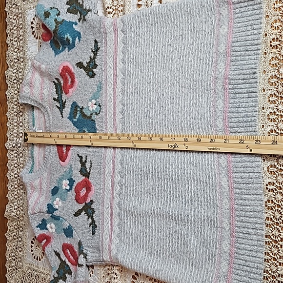 Sundance Bold Botanic Scoop Neck Hand Embroidered Wool Blend Sweater - Picture 11 of 14